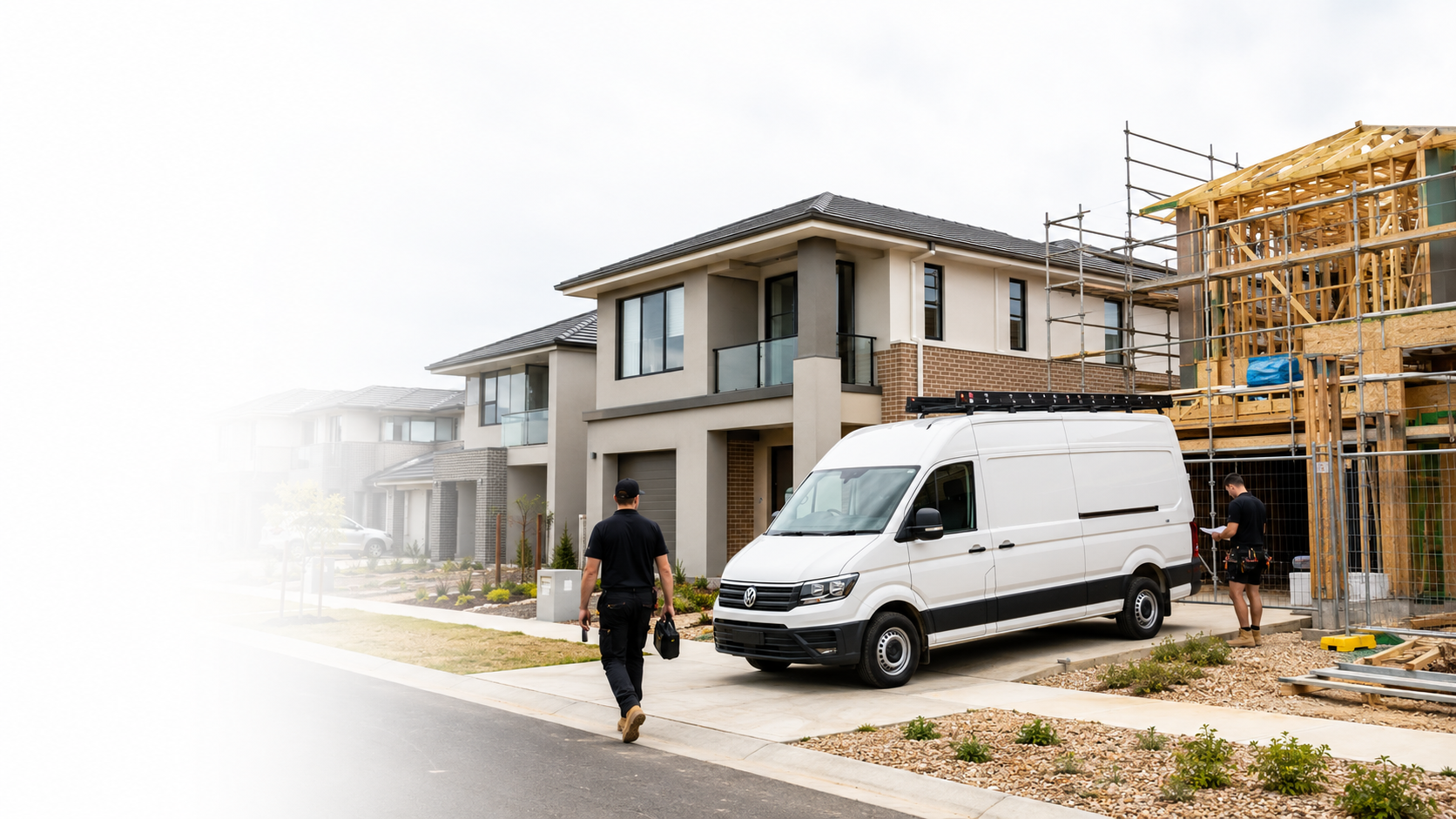 Luxe Air Conditioning residential builder on site