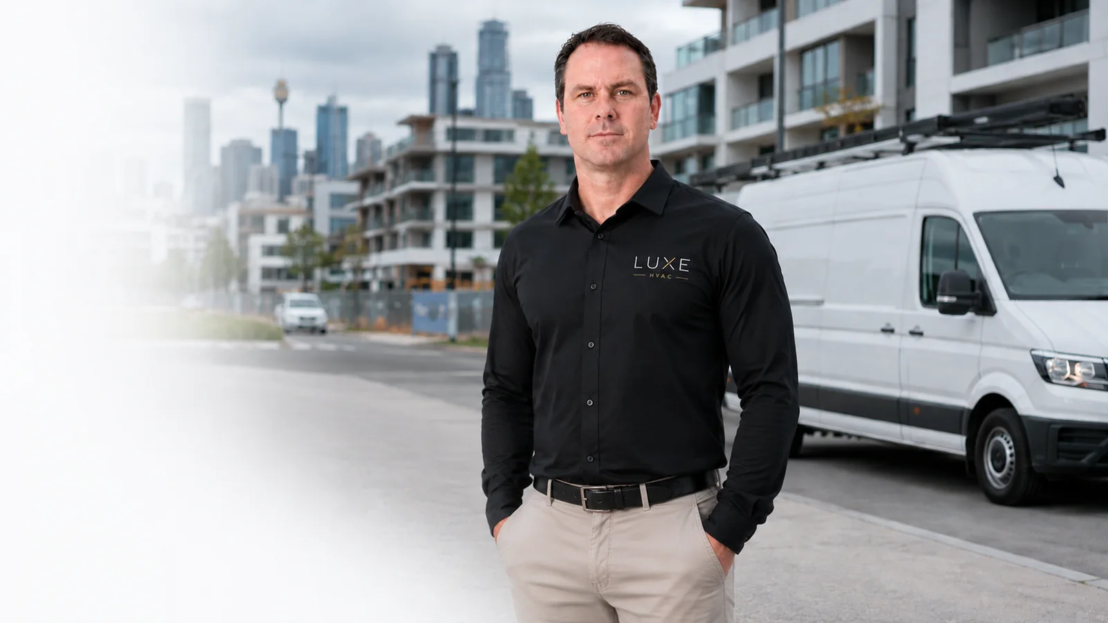 Luxe HVAC managing director on site